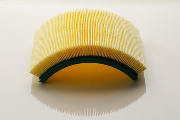 yellow air filter for car engine