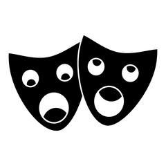 theater mask icon design vector logo template EPS 10