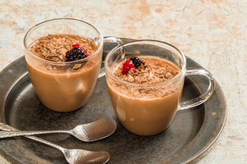 和風ほうじ茶プリン　Japanese style roasted green tea pudding