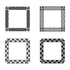 Classic Oriental Chinese Ornament Frame Vintage Border Art Decorative