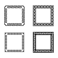 Classic Oriental Chinese Ornament Frame Vintage Border Art Decorative