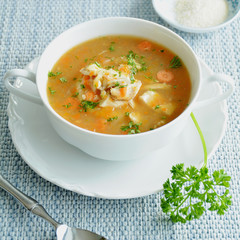 Homemade chicken vegetable soup