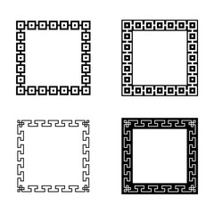 Classic Oriental Chinese Ornament Frame Vintage Border Art Decorative