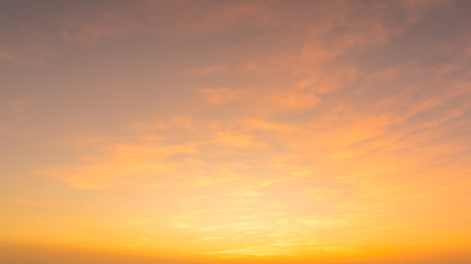 Naklejka na ściany i meble Fiery orange sunset sky. Beautiful sky.