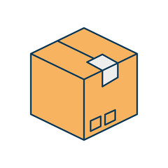 box package cargo isolated icon