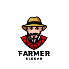 Columbia south america farmer character logo icon design cartoon