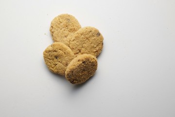 cookies on white background