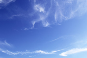 Obraz premium Blue sky clouds background.