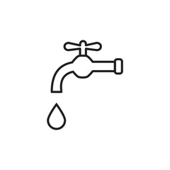 water faucet icon design vector logo template EPS 10