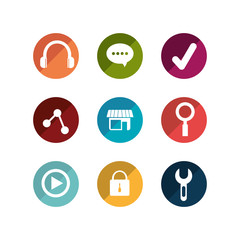 bundle of social media marketing icons