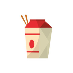 Isolated chinese rice flat style icon vector design