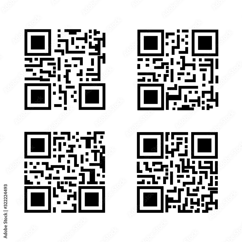 Poster set of qr code technology