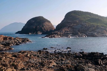 Fototapeta na wymiar Cape D'aguilar, or Hok Tsui, on the southeastern tip of Hong Kong Island