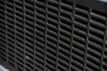 Dust, dirt, and hair accumulate on HVAC return vents and need to be cleaned regularly.