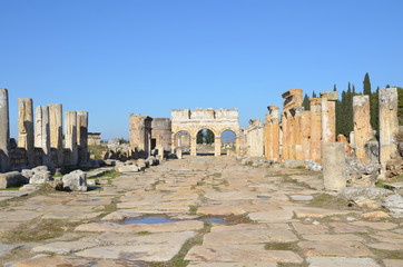 The well preserved arena at ancient Greek city located at Phrygia in southwestern Anatolia. 