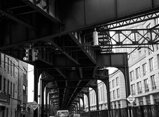 under  a subway railway 