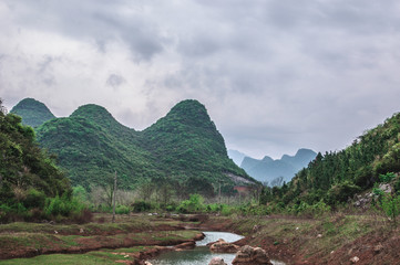 Mountain landscape with river