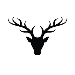 Deer head silhouette vector
