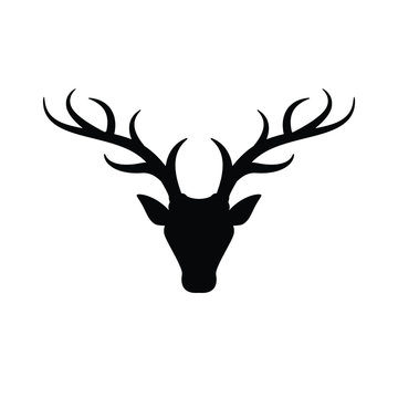 Deer head silhouette vector