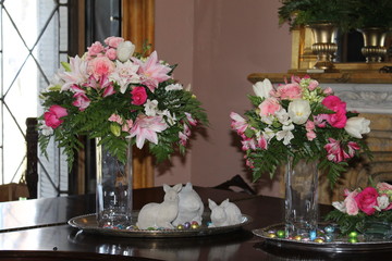 table with flowers