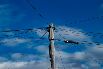 electric pole and wires