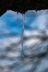 Close up photo of ice in the morning