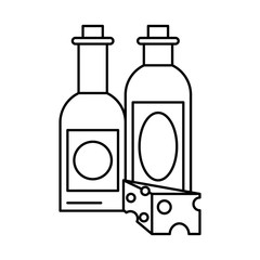 wine bottles drink isolated icon