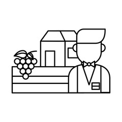 grapes fresh fruits in box packing