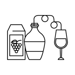 wine bottle drink with cup