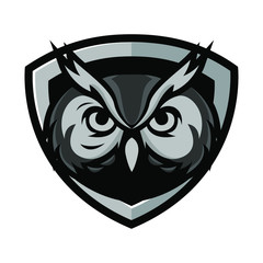 bird owl esport gaming mascot logo template. owl mascot logo design vector with modern illustration concept style for badge, emblem and tshirt printing. angry owl illustration for sport team.