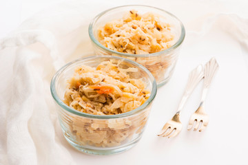 Traditional polish peas with cabbage