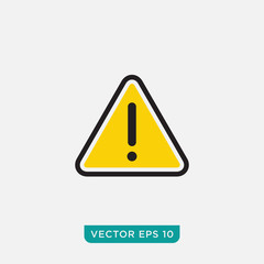 Warning Sign Icon Design, Vector EPS10