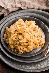 Traditional polish peas with cabbage