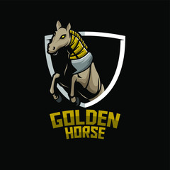 Horse mascot logo. Horse esport logo