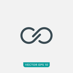 Fototapeta premium Infinity Loop Icon Design, Vector EPS10
