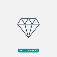Fototapeta premium Diamond Icon Design, Vector EPS10