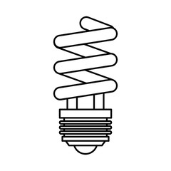 economy bulb light spiral icon