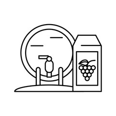 wine barrel drink isolated icon