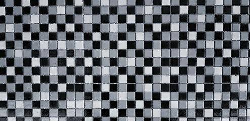 Beautiful pattern of gray or grey and black tile for background. Art geometric shape for wallpaper