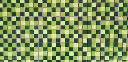 Beautiful pattern of green tile for background. Art geometric shape for wallpaper