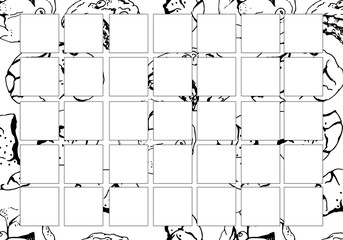 Christmas chocolate cookies planner template design in hand drawn style. Vector illustration