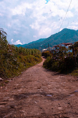camino entre montañas
