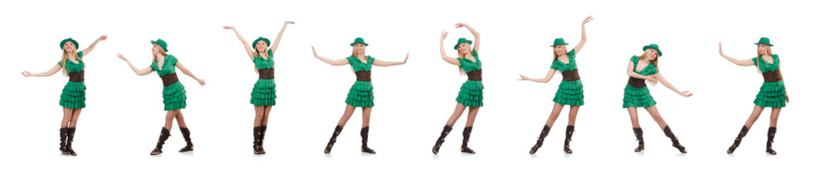 Woman in saint patrick concept