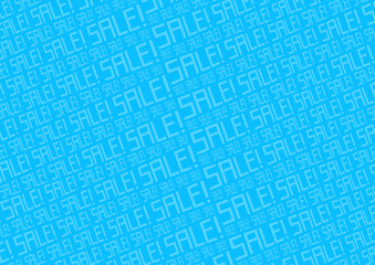 背景素材：横 SALE セール 青
