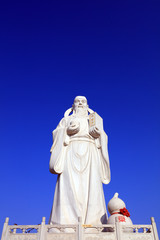 Fototapeta premium Sculptures of famous doctors in ancient China, Luannan County, Hebei Province, China