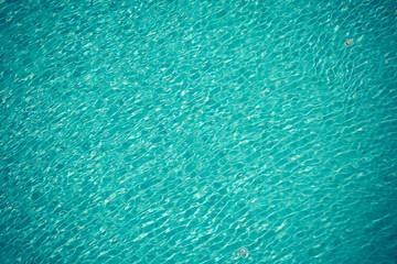 Blue color of wave and reflection