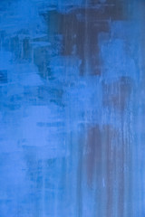 Old cement paint blue wall