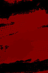 Grungy scratchy red and black background
