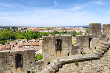 Fototapeta Panorama view of Carcassone  city  obraz