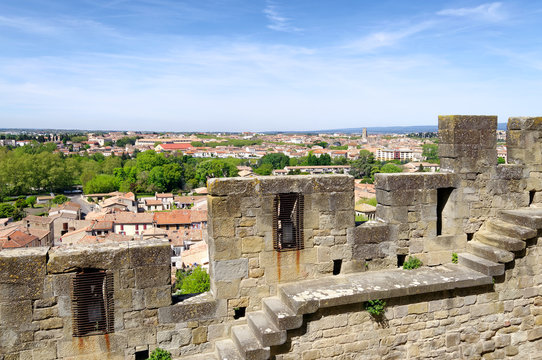 Panorama view of Carcassone  city 